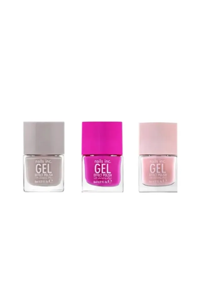Nails Inc Gel Effect minineglelakk trio krem