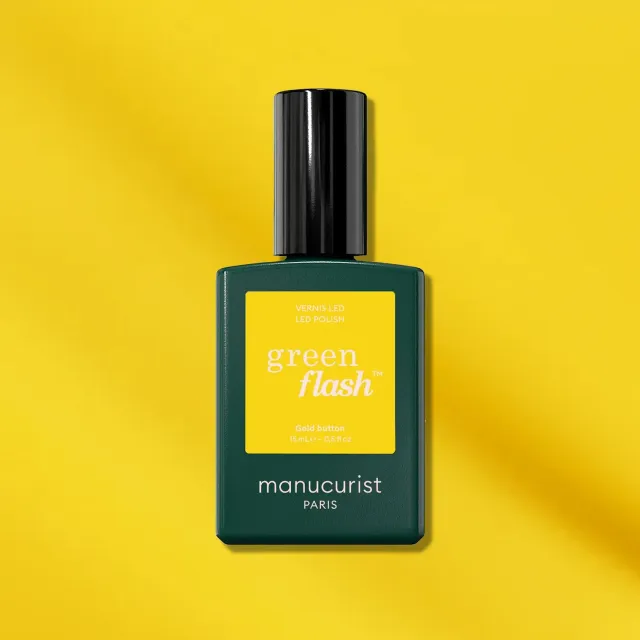 Manucurist Gold Button Green Flash gellakk gul