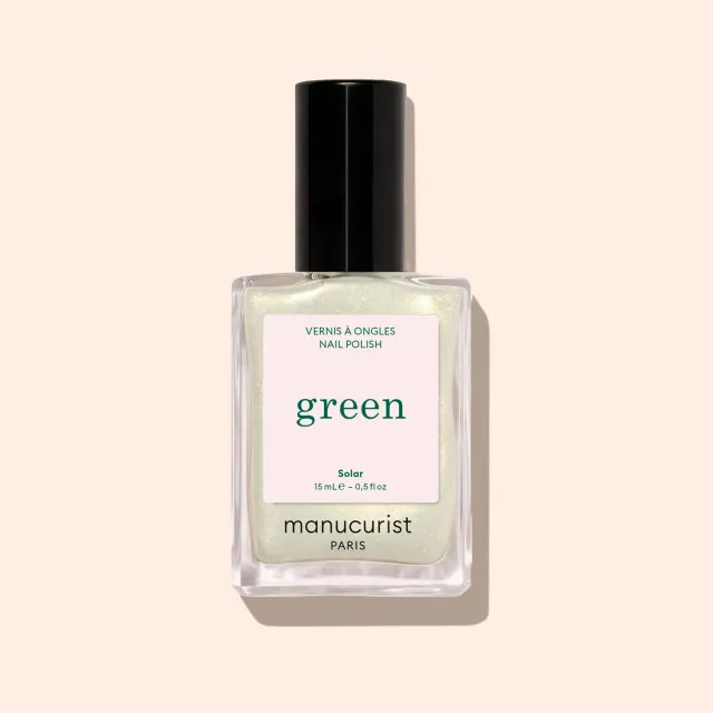 Manucurist Green Solar neglelakk hvit glitter