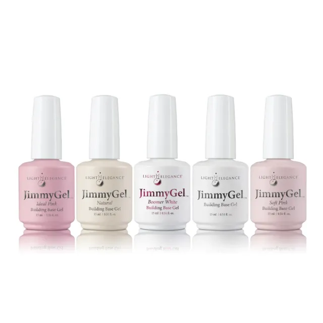 Light Elegance JimmyGel Bundle byggegelé 5 farger i flaske