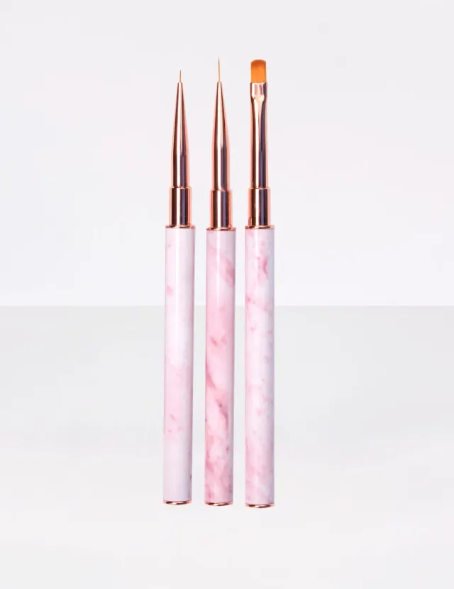 Le Mini Macaron Les Brushes nail art børster 3 stk