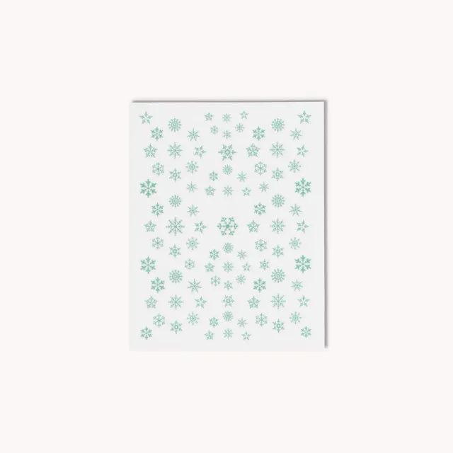 The Gel Collection Blue Snowflakes negleklistremerker vinterdesign