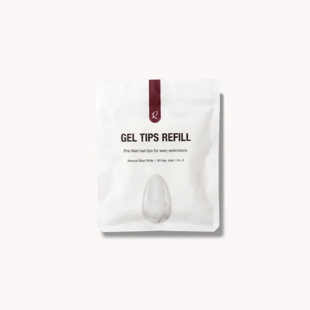 The Gel Collection Gel Tips Wide Almond Short refill 60 stk