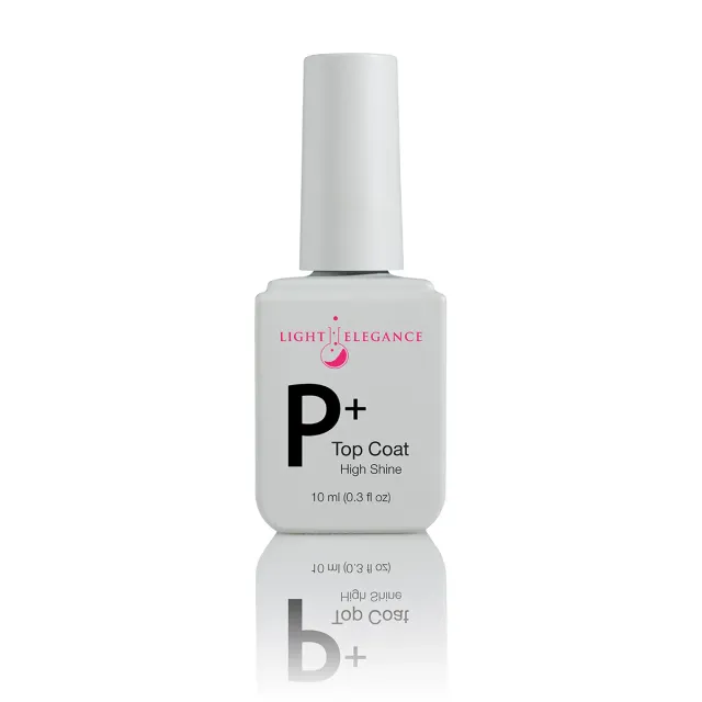 Light Elegance P+ High Shine toppcoat 10 ml soak-off glans