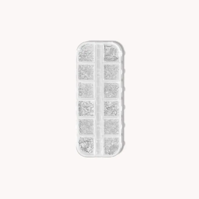 The Gel Collection Aluminiumsformer negledesign sølv 12 stk