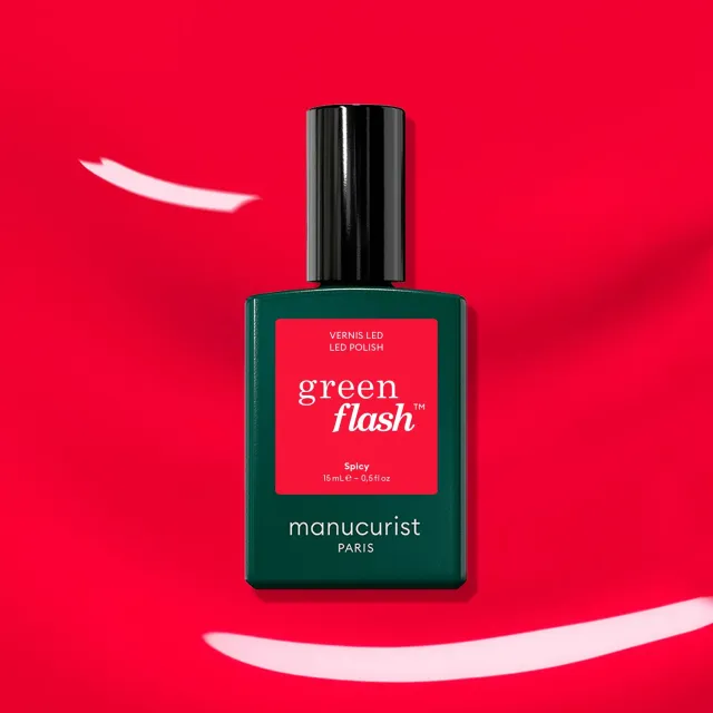Manucurist Green Flash Spicy neglelakk poprød