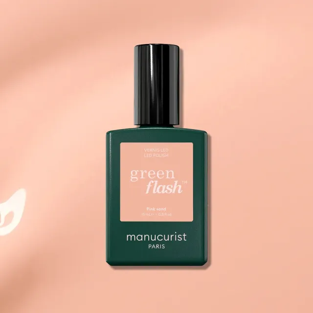 Manucurist Green Flash Pink Sand gel neglelakk beige
