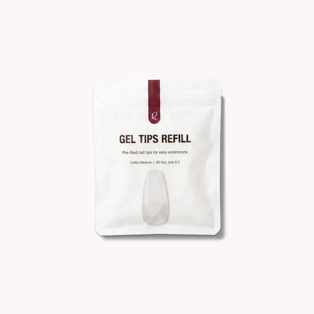 The Gel Collection Gel Tips Coffin Medium refill 60 stk