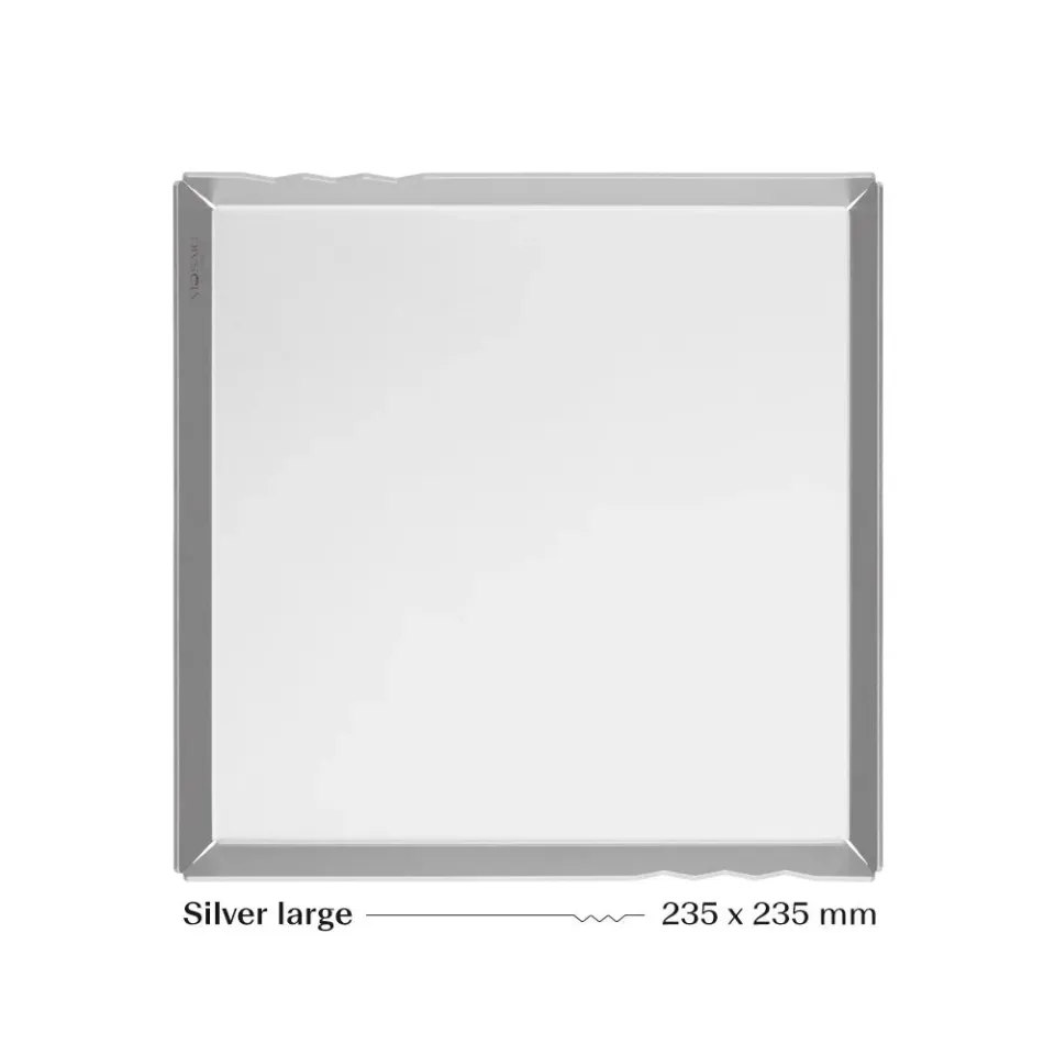 Boz Beauty Lounge Nail Tray neglebrett sølv large aluminium