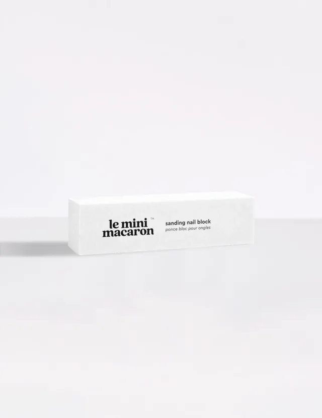 Le Mini Macaron Sanding Block neglefil hvit korn 120