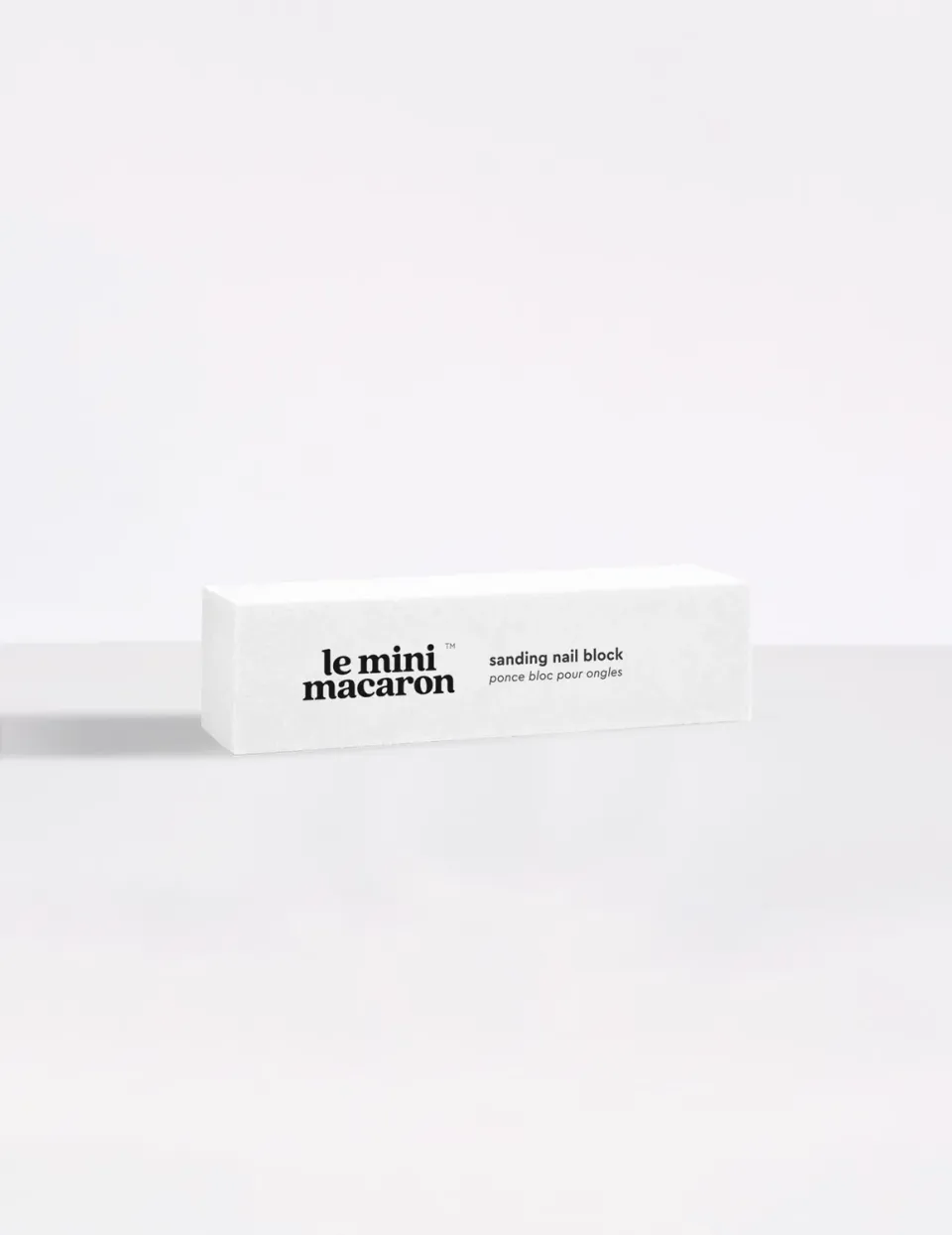 Le Mini Macaron Sanding Block neglefil hvit korn 120