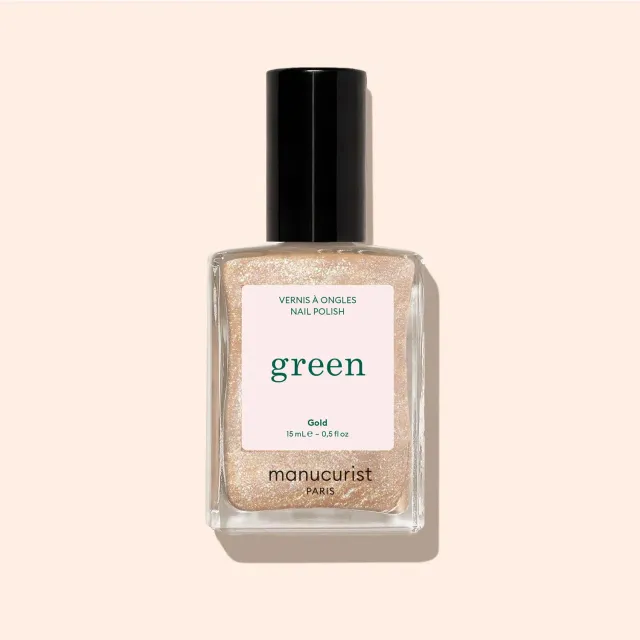 Manucurist Green Gold neglelakk glitter gull
