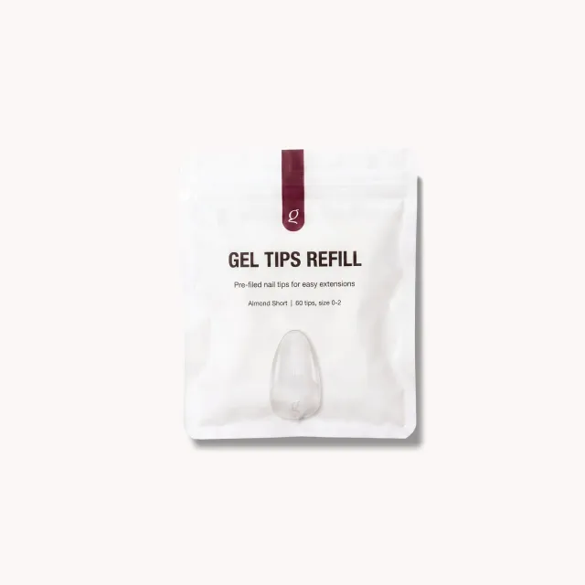 The Gel Collection Gel Tips Almond Short Refill 60 stk fleksible