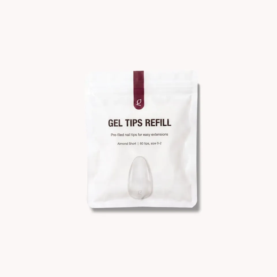 The Gel Collection Gel Tips Almond Short Refill 60 stk fleksible