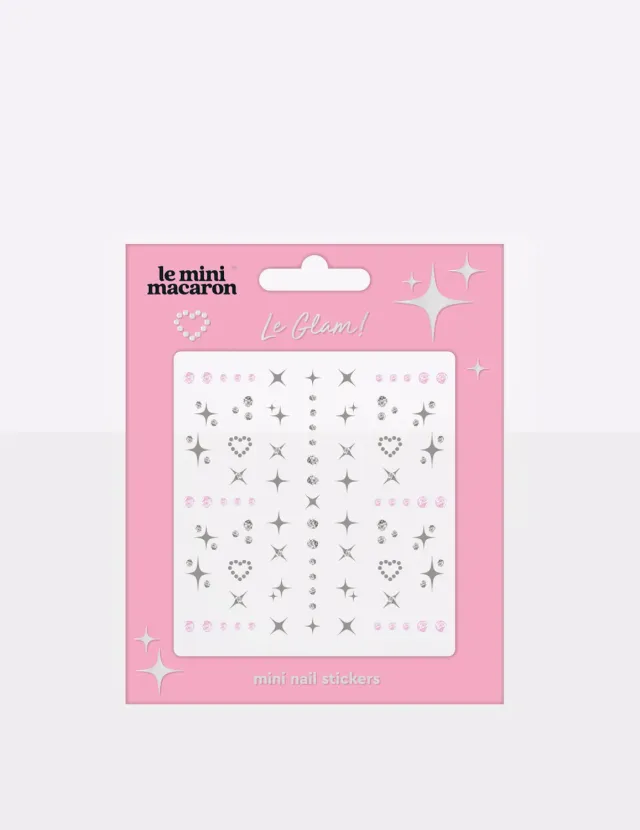 Le Mini Macaron Le Glam negleklistremerker med stener