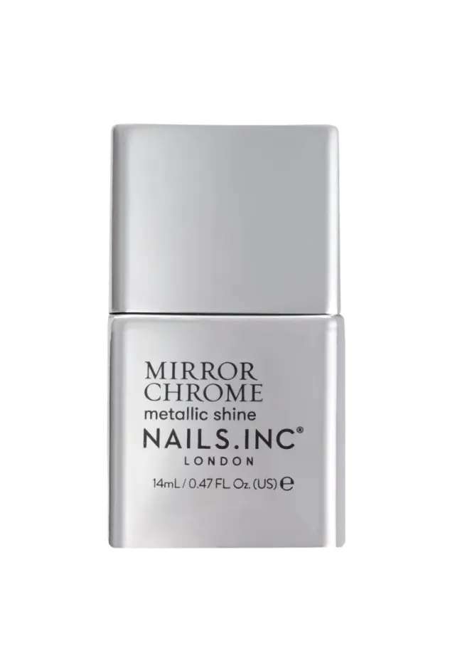 Nails Inc Mirror Chrome Silver Served neglelakk sølv metallic