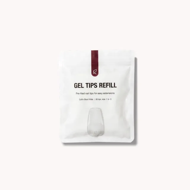 The Gel Collection Gel Tips Wide Size Coffin Short geltips 60 stk