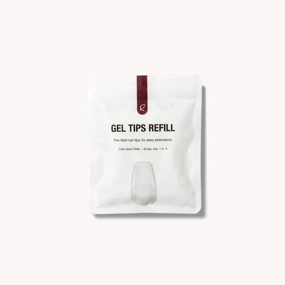 The Gel Collection Gel Tips Wide Size Coffin Short geltips 60 stk