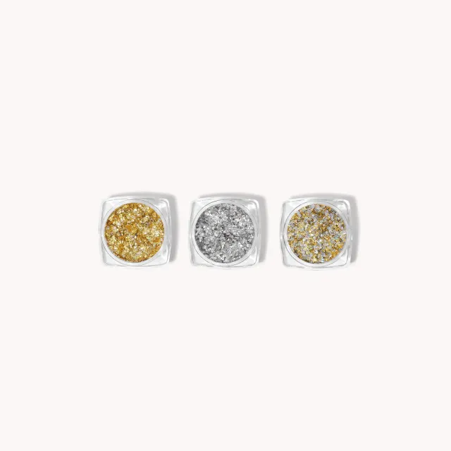 The Gel Collection Hexagon Glitter negleglitter 3 stk gull