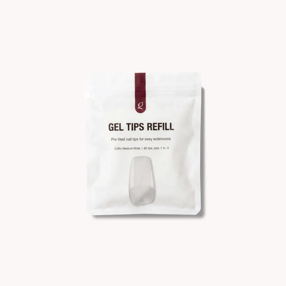 The Gel Collection Wide Coffin Medium geltips 60 stk refill