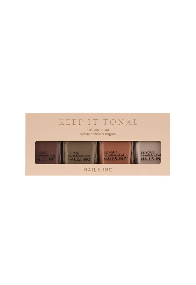Nails Inc London Keep It Tonal Ombre neglelakksett 4 brune