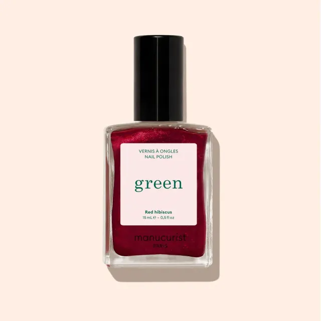 Manucurist Green neglelakk Red Hibiscus skimrende