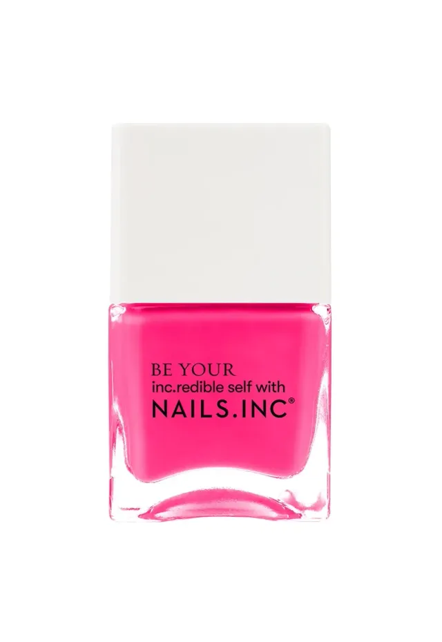 Nails Inc Sun Street Passage neglelakk neon korallrosa