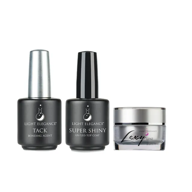 Light Elegance Hard Gel Starter Bundle byggegel 3 deler
