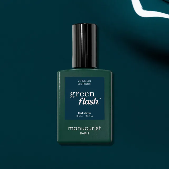 Manucurist Green Flash Dark Clover neglelakk petrol