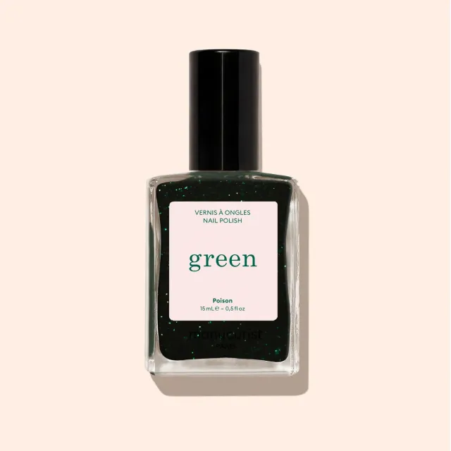 Manucurist Green Poison neglelakk glitter grønn furuglans