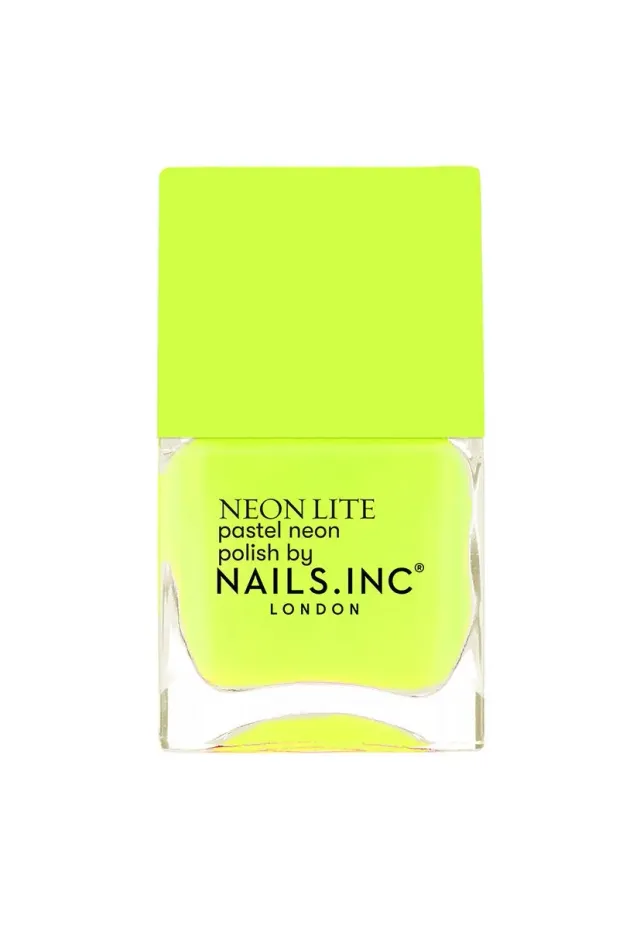 Nails Inc London Neon Lite Sunlight Square neglelakk neon