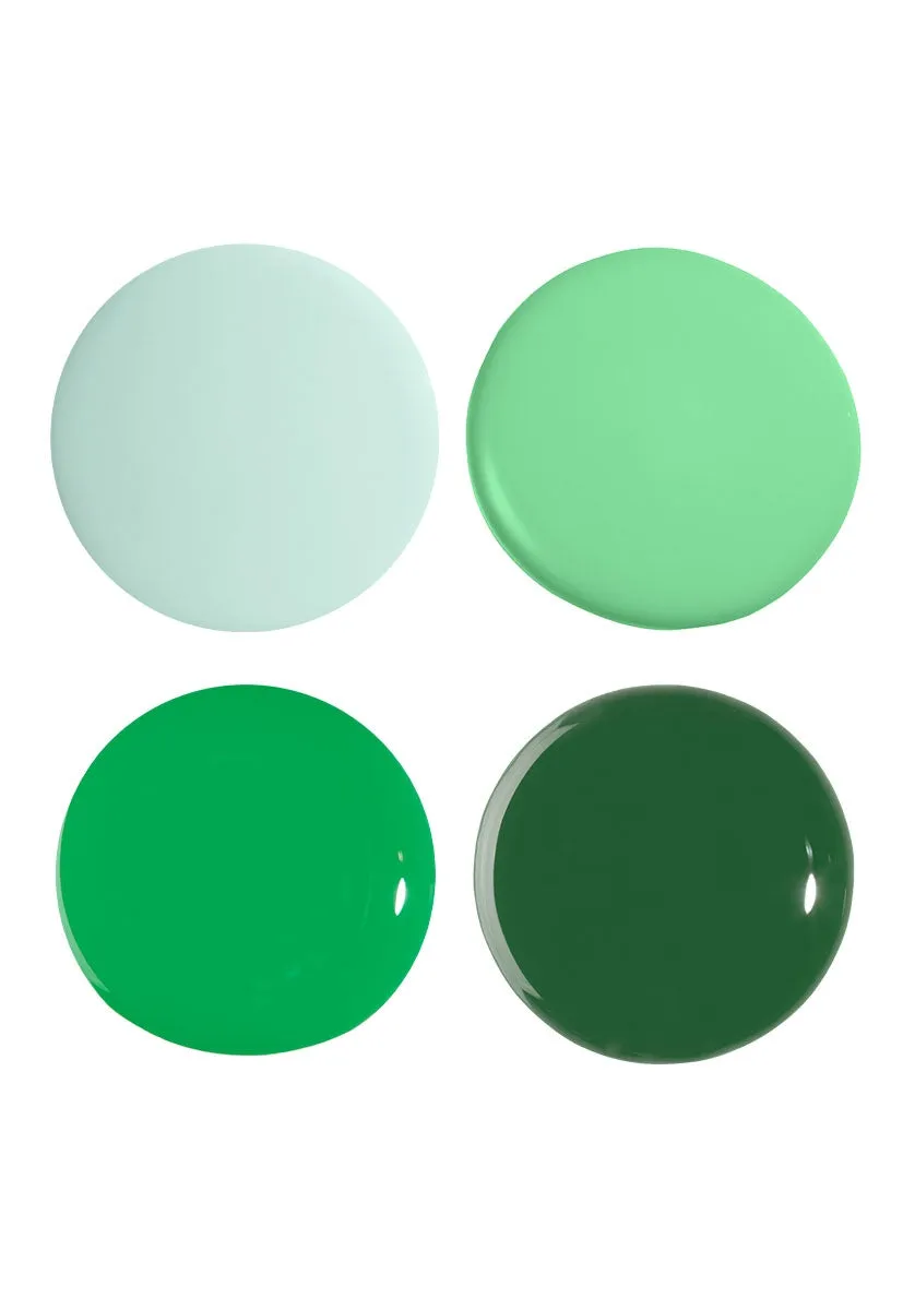 Nails Inc Plant Power Go Green Today neglelakksett 4 stk grønn