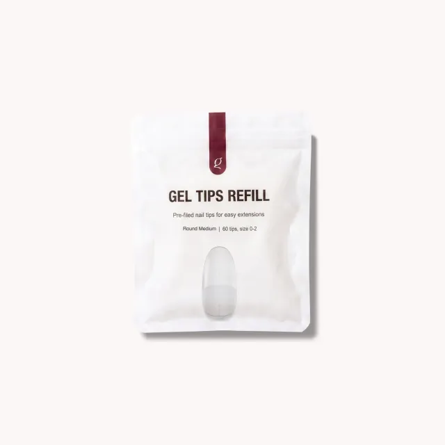 The Gel Collection Round Medium geltips 60 stk refill