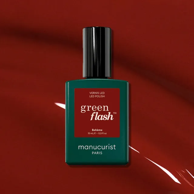 Manucurist Green Flash Bohème gel polish brunrød