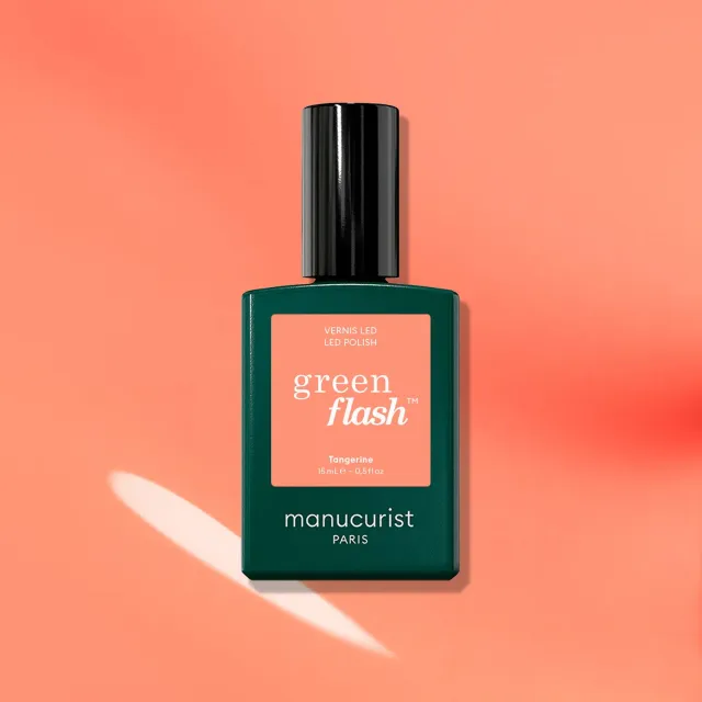 Manucurist Green Flash Tangerine gel neglelakk neonoransje