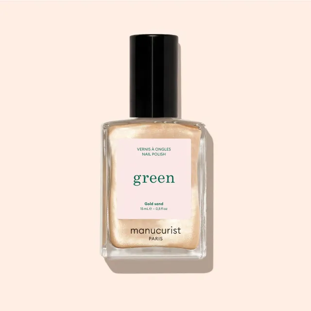 Manucurist Green Gold Sand neglelakk iriserende gul